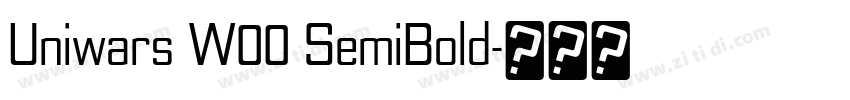 Uniwars W00 SemiBold字体转换
